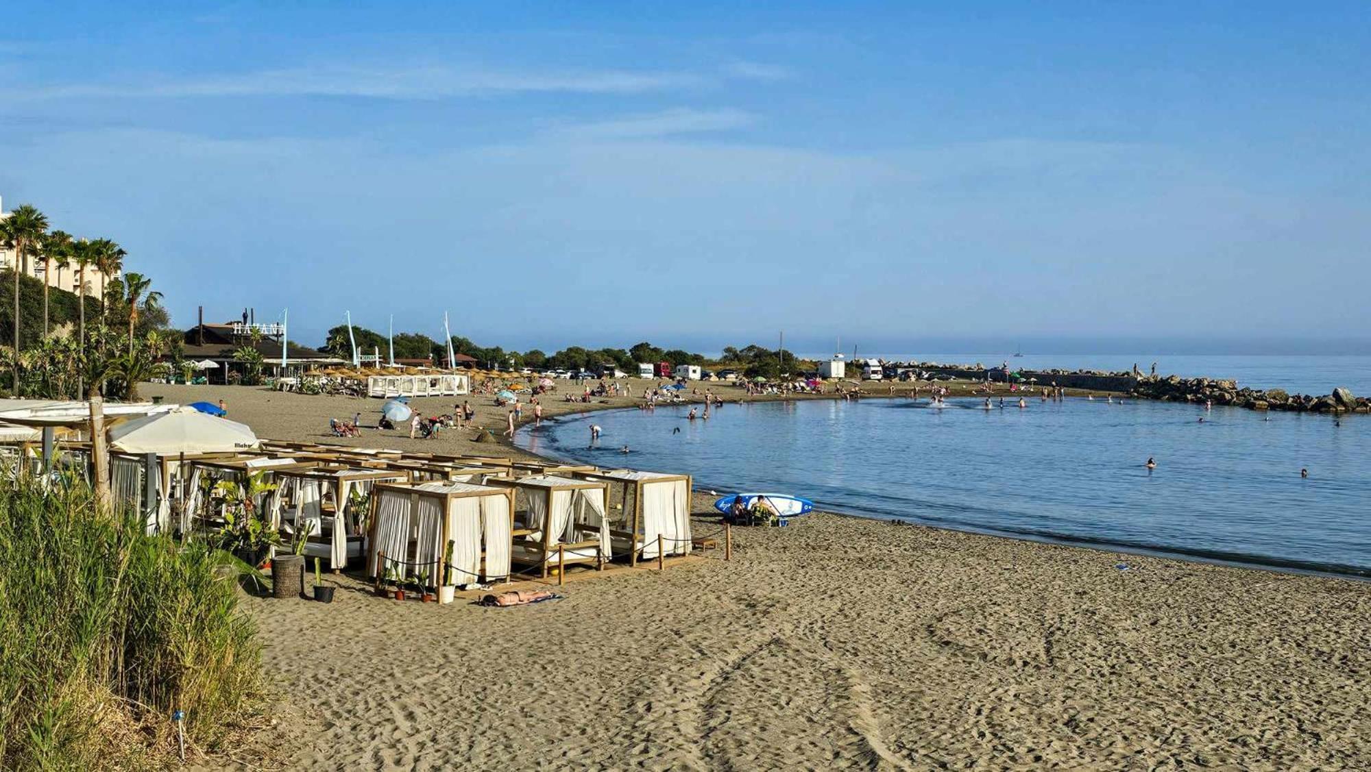 Ferienwohnung Junto A La Playa Del Cristo Cerca Del Puerto Estepona Exterior foto